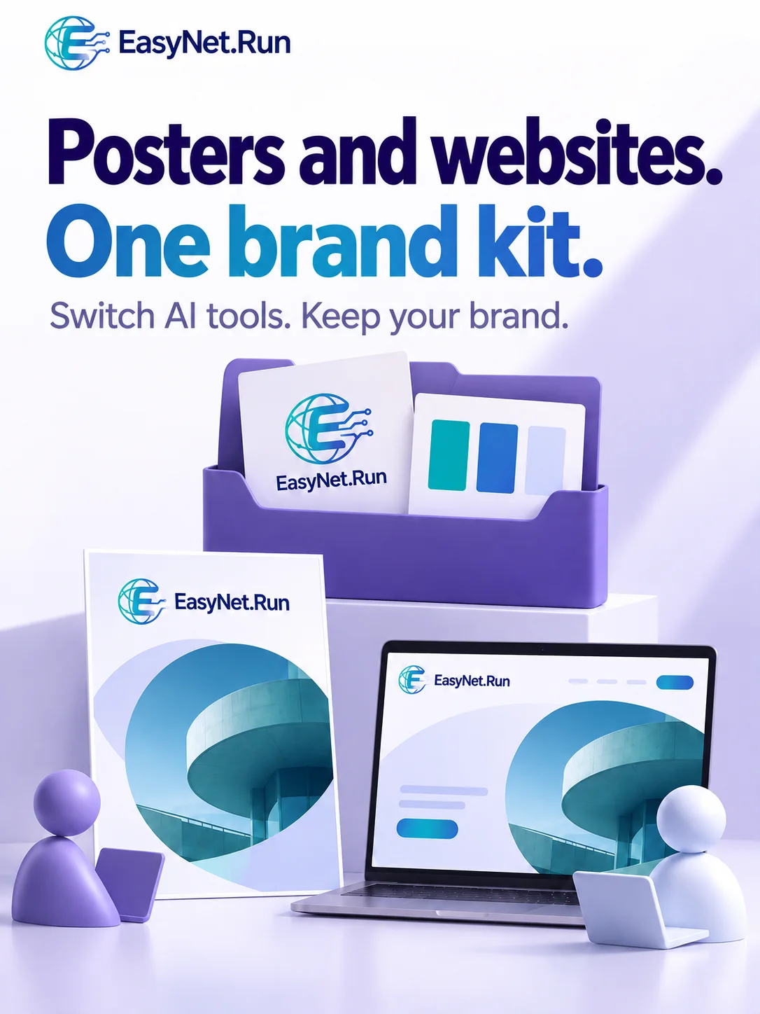 Posters and websites. One brand kit.
